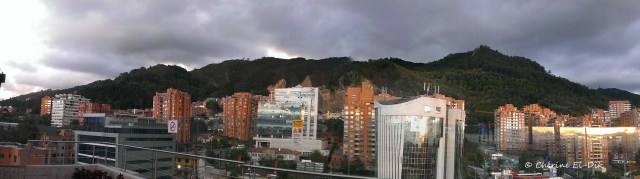 View o f the mountains from the call centre terrace